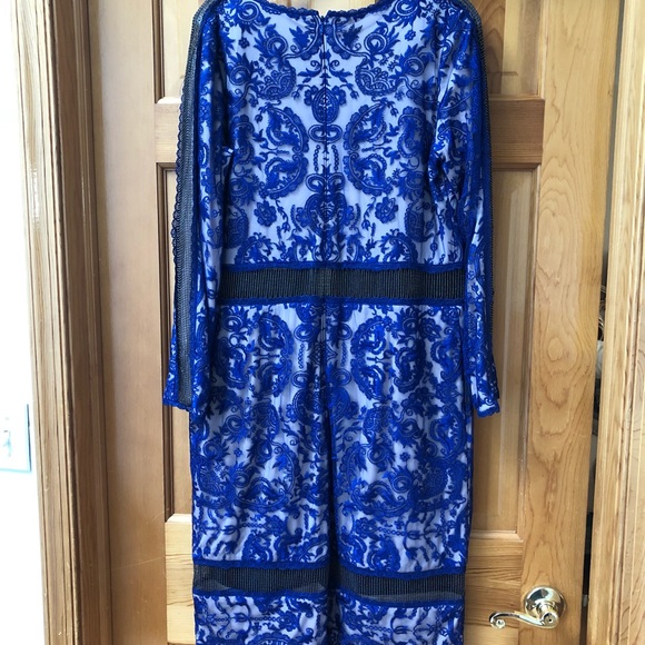 Blue Lace Cocktail Dress - Picture 4 of 5